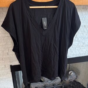 Express Black V-Neck Blouse